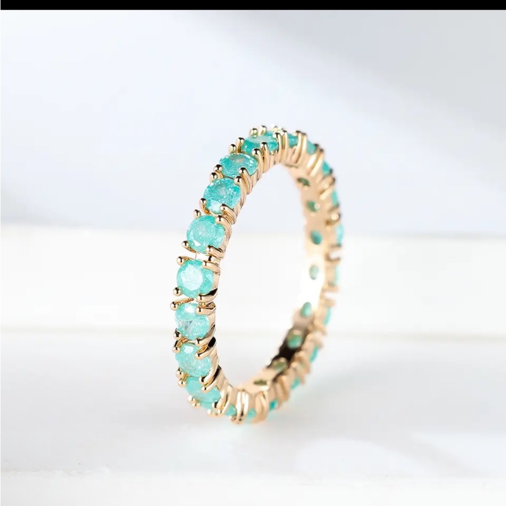 Green Zirconia stone ring - Picture 2 of 2
